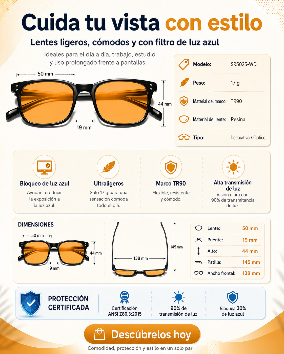 Lentes Protección Luz de Pantallas