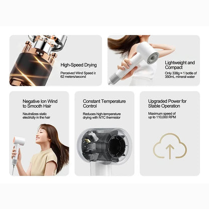 Secador de Pelo de Alta Velocidad, Iones Negativos para el Cuidado del Cabello, Secado Profesional, 220V